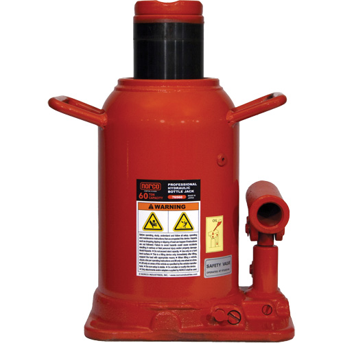 Cric-bouteille professionnel, 60 tonne(s), 18-11/16" Hauteur &eacute;lev&eacute;e Brunswick Fyr & Safety