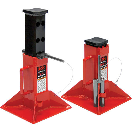 Jack Stand, Locking Pin, 25 tons Capacity, 12" - 20" H Brunswick Fyr & Safety