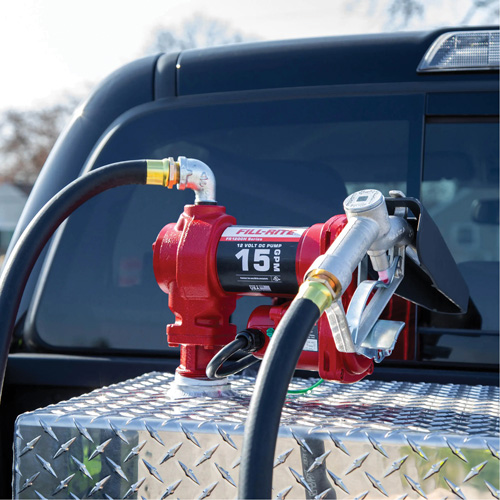 Pompe de transfert de carburant 12 V CC avec pistolet Brunswick Fyr & Safety