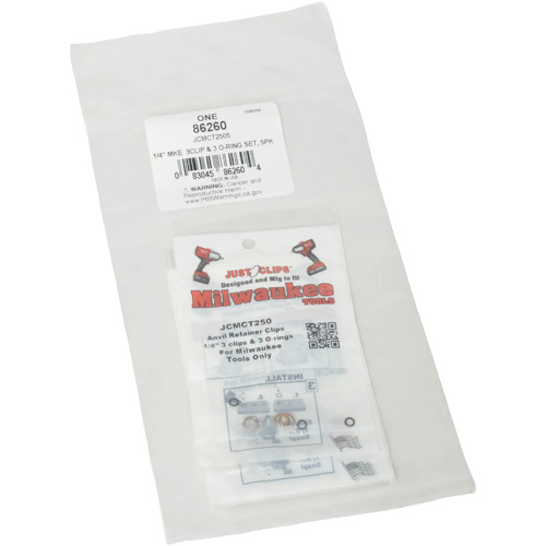 Jeu de clips et joints toriques de 1/4 po pour Milwaukee - en vrac Brunswick Fyr & Safety