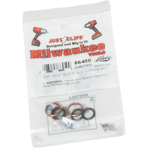 1/2" Clips & O-Rings Set for Milwaukee Brunswick Fyr & Safety