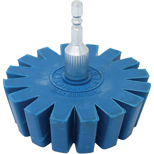 Conical Gear Eraser Wheel with Quick-Connect Arbor Adapter Brunswick Fyr & Safety