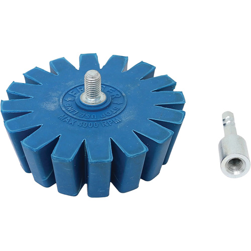 Conical Gear Eraser Wheel with Quick-Connect Arbor Adapter Brunswick Fyr & Safety
