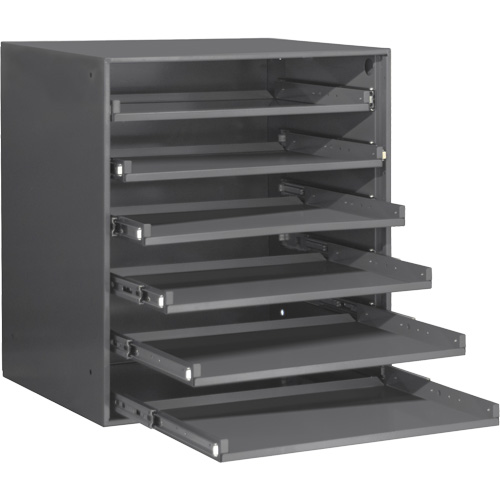 Armoire de rangement &agrave; cloisons, Acier, 6 compartiments, 20-5/16" la x 15-15/16" p, 21-7/8" h, Gris Brunswick Fyr & Safety