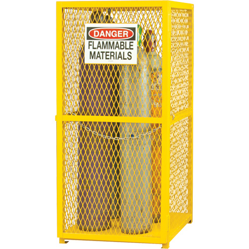 Armoire de rangement pour bouteilles &agrave; gaz, nbre de bouteilles: 9, 30" , 30" , 71-3/4" , Jaune Brunswick Fyr & Safety