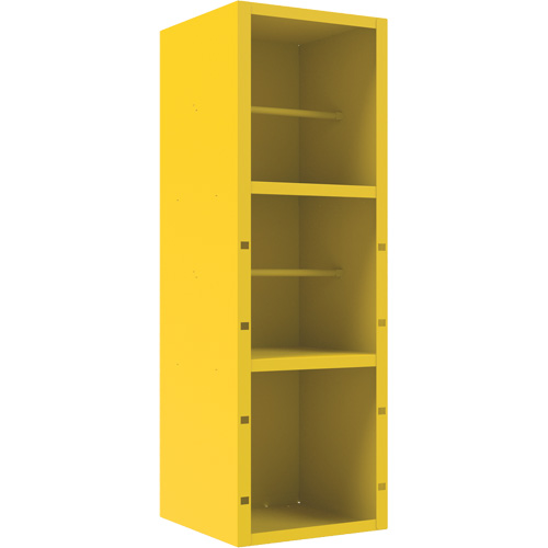 Armoire pour le contr&ocirc;le des d&eacute;versements, 1 Tablettes, 72" h x 24" la x 24" p, Acier, Jaune Brunswick Fyr & Safety
