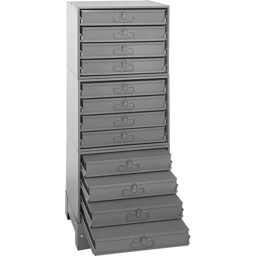 Armoire de rangement modulaire avec tiroirs, Acier, 12 tiroirs, 20-3/8" x 16" x 60-1/8", Gris Brunswick Fyr & Safety