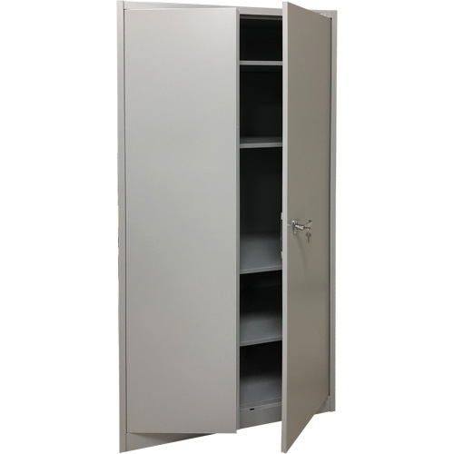 Armoire de rangement, Acier, 4 Tablettes, 78" h x 36" la x 24" P, Gris Brunswick Fyr & Safety