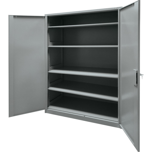 Armoire de rangement, Acier, 4 Tablettes, 78" h x 48" la x 24" P, Gris Brunswick Fyr & Safety