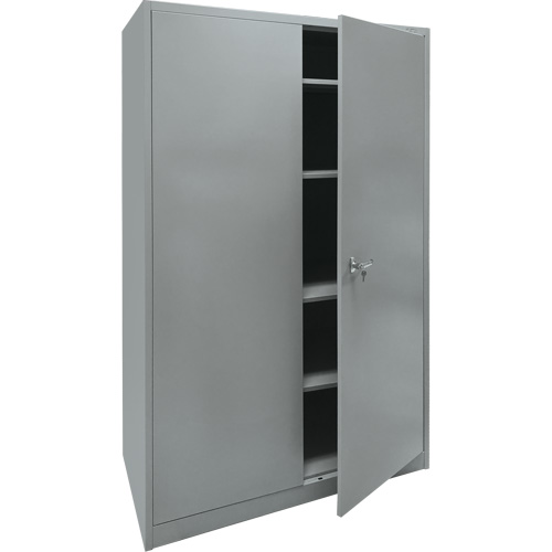 Armoire de rangement, Acier, 4 Tablettes, 78" h x 48" la x 24" P, Gris Brunswick Fyr & Safety