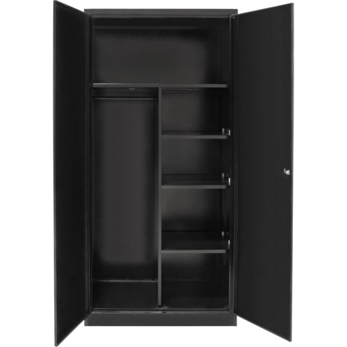 Armoire de rangement combin&eacute;e, 36" la x 18" p x 72" h, Noir Brunswick Fyr & Safety