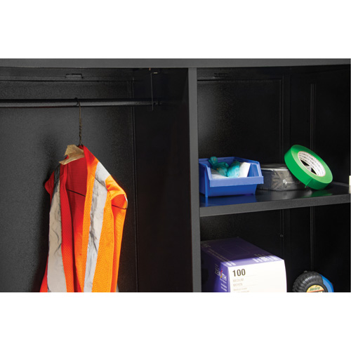 Armoire de rangement combin&eacute;e, 36" la x 18" p x 72" h, Noir Brunswick Fyr & Safety