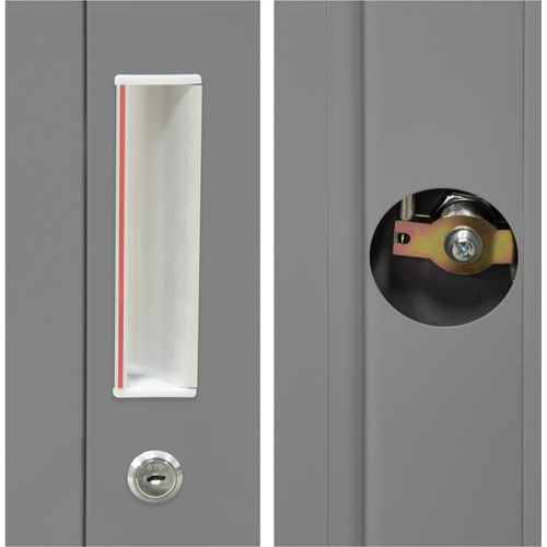 Armoires de rangement Hi-Boy, Acier, 4 Tablettes, 72" h x 36" la x 18" P, Gris Brunswick Fyr & Safety