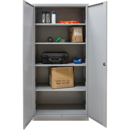 Armoires de rangement Hi-Boy, Acier, 4 Tablettes, 72" h x 36" la x 18" P, Gris Brunswick Fyr & Safety