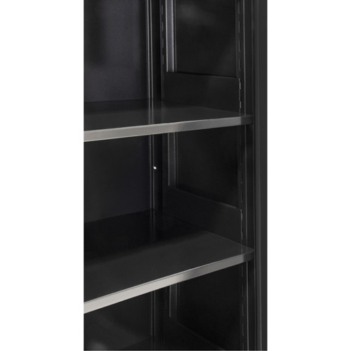 Hi-Boy Storage Cabinet, Steel, 4 Shelves, 72" H x 36" W x 18" D, Black Brunswick Fyr & Safety