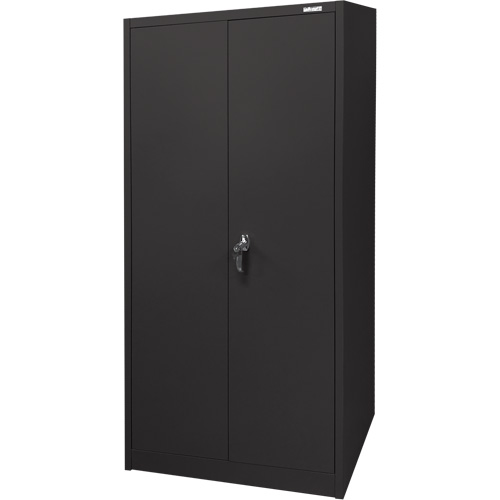 Armoire d'entreposage, Acier, 4 Tablettes, 66" h x 30" la x 15" P, Noir Brunswick Fyr & Safety