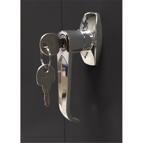 Armoire d'entreposage, Acier, 4 Tablettes, 66" h x 30" la x 15" P, Noir Brunswick Fyr & Safety