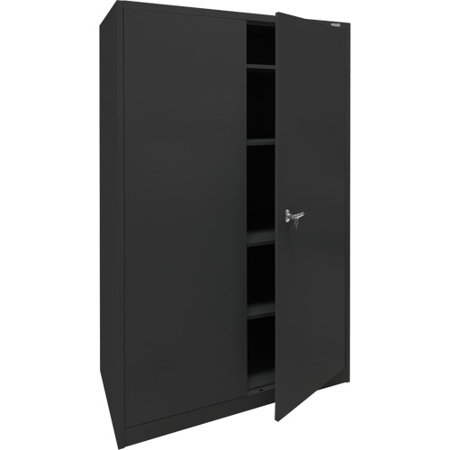 Armoire d'entreposage, Acier, 4 Tablettes, 78" h x 48" la x 24" P, Noir Brunswick Fyr & Safety