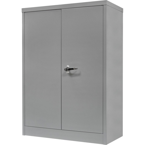 Armoire de rangement &agrave; hauteur de comptoir, Acier, 2 Tablettes, 42" h x 30" la x 15" P, Gris Brunswick Fyr & Safety