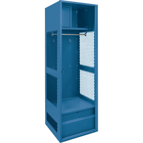 Gear Locker, Steel, 24" W x 18" D x 72" H, Dark Blue Brunswick Fyr & Safety
