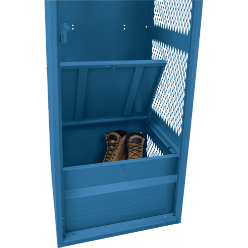 Gear Locker, Steel, 24" W x 18" D x 72" H, Dark Blue Brunswick Fyr & Safety