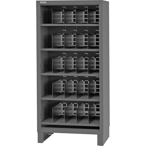 Heavy-Duty Open Front Cabinet with Dividers, Steel, 0 Drawers, 36" x 24" x 78", Grey Brunswick Fyr & Safety