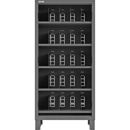 Heavy-Duty Open Front Cabinet with Dividers, Steel, 0 Drawers, 36" x 24" x 78", Grey Brunswick Fyr & Safety