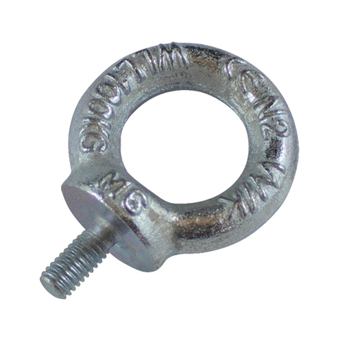 Drop Forged Eye Bolts, 1/8" Dia., 1/2" L, Uncoated Natural Finish, 154 lbs (70 kg) Capacity Brunswick Fyr & Safety