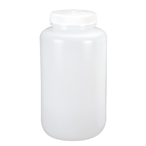 Wide-Mouth Bottles, Round, 1/2 gal., Plastic Brunswick Fyr & Safety