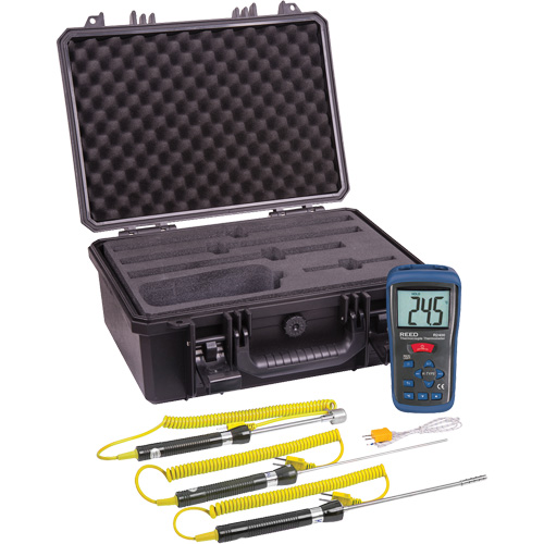 Thermocouple Thermometer Kit, Contact, Digital, -58-2000°F (-50-1300°C) Brunswick Fyr & Safety