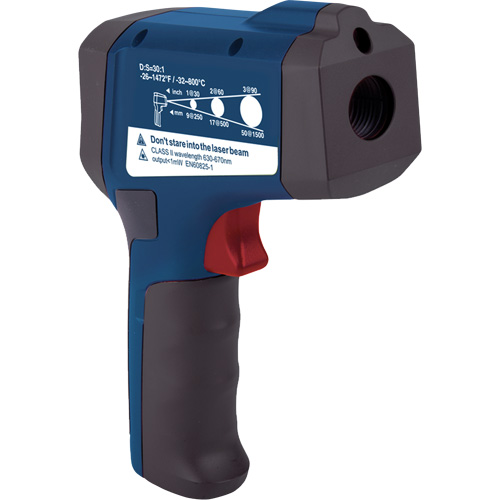 Professional Infrared Thermometer, -26 - 1472° F ( -32 - 800° C ), 30:1, Adjustable Emmissivity Brunswick Fyr & Safety