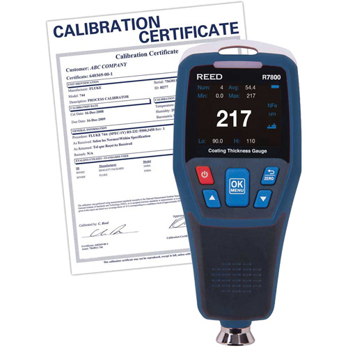 Jauge d'&eacute;paisseur de rev&ecirc;tement avec certification de calibration Brunswick Fyr & Safety
