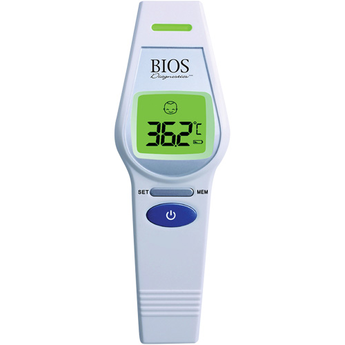 Non-Contact Forehead Thermometer, 0°C - 100.0°C (32.0°F - 212.0°F), Fixed Emmissivity Brunswick Fyr & Safety