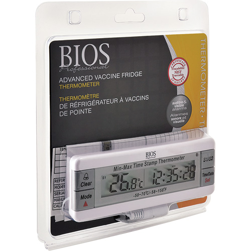Thermom&egrave;tre pour vaccins, Contact, Num&eacute;rique, -50-70°F (-58-158°C) Brunswick Fyr & Safety