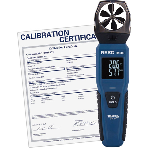 An&eacute;mom&egrave;tre &agrave; h&eacute;lices Bluetooth Smart avec certificat ISO, Enregistrement des donn&eacute;es, Gamme de v&eacute;locit&eacute; d'air de 0,6 - 25 m/sec/118 - 4921 pi/min/2,1 - 90 km/h/1,3 - 55,9 mi/h Brunswick Fyr & Safety