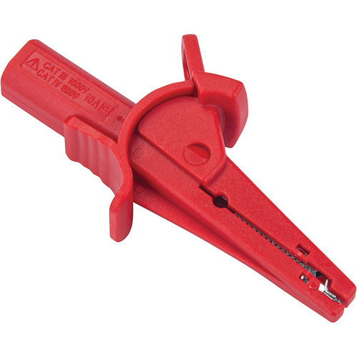 Pince crocodile rouge pour le v&eacute;rificateur disolement haute tension R5002 Brunswick Fyr & Safety