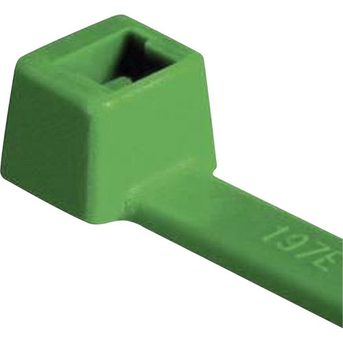 Attaches pour c&acirc;ble PA66 homologu&eacute;es UL, Longueur 4", R&eacute;sistance &agrave; la traction 18 lb, Vert Brunswick Fyr & Safety