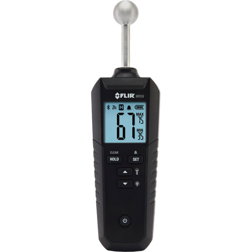 Humidim&egrave;tre &agrave; sonde sph&eacute;rique avec Bluetooth MR59, Gamme d'humidit&eacute; 0 - 100% Brunswick Fyr & Safety