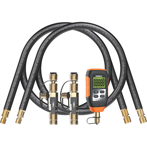 Ensemble d'&eacute;vacuation rapide avec tuyaux, outils de base et vacuom&egrave;tre en micron Brunswick Fyr & Safety