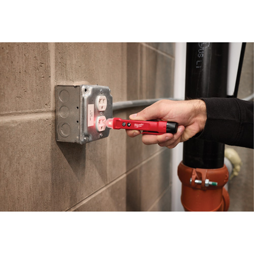 D&eacute;tecteur de tension avec DEL et testeur de prise DDFT, 50 V - 1000 V, Alerte Affichage & son Brunswick Fyr & Safety