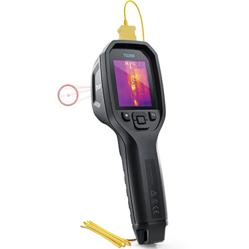 Cam&eacute;ra d'imagerie thermique IR 24:1 avec laser Bullseye et thermocouple de type K, 160 x 120 pixels, -10° - 45°C (14° - 113°F), 70 mK Brunswick Fyr & Safety