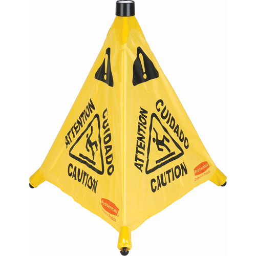 Pop-Up Safety Cone, Trilingual With Pictogram Brunswick Fyr & Safety