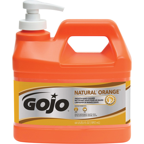 Natural Orange Hand Cleaner, Cream, 1.89 L, Pump Bottle, Citrus/Orange Brunswick Fyr & Safety