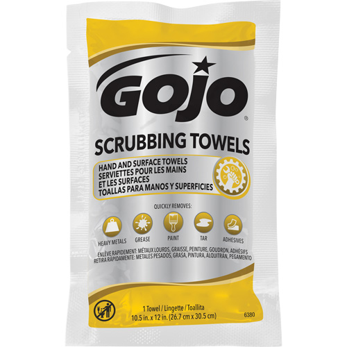 Scrubbing Towels, 80 Wipes, 12-1/4" x 10-1/2" Brunswick Fyr & Safety