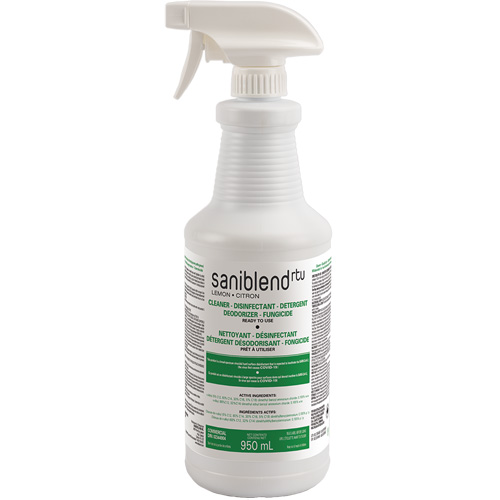 SaniBlend Ready-To-Use Disinfectant & Sanitizer, 950 ml, Trigger Bottle Brunswick Fyr & Safety