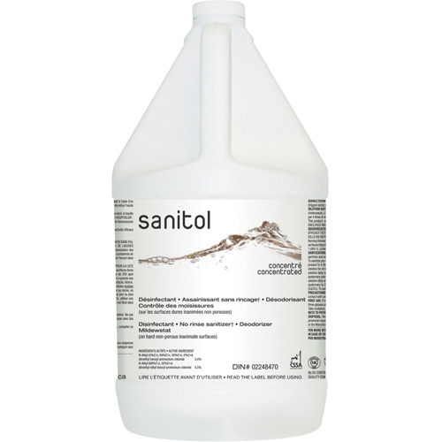 Sanitol Super Concentrated Sanitizer & Deodorizer, 4 L, Jug Brunswick Fyr & Safety
