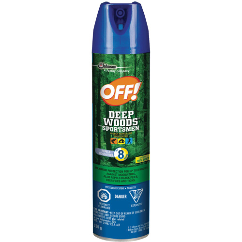 OFF! Deep Woods&reg; Sportsmen Insect Repellent, 30% DEET, Aerosol, 230 g Brunswick Fyr & Safety
