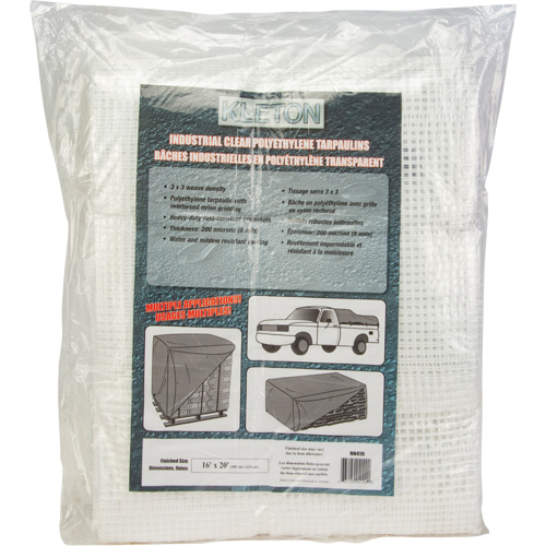 Clear Tarp, 12' x 10' x 8 mils Brunswick Fyr & Safety
