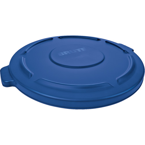 Couvercle rond pour poubelle Brute, Couvercle plat, Plastique, Convient aux contenants 22-1/4" dia. Brunswick Fyr & Safety