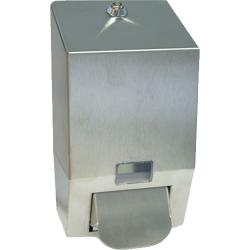 Distributeur de savon en acier inoxydable, &agrave; pression, Capacit&eacute; de 1000 ml, Format Cartouche de recharge Brunswick Fyr & Safety